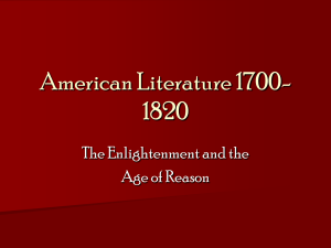 Age of Reason PowerPoint