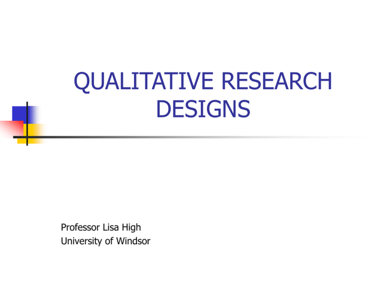 qualitative research design ncbi