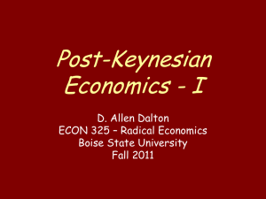 Post-Keynesian Economics