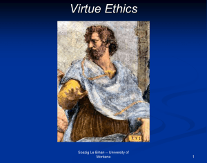 Virtue Ethics - Soazig Le Bihan