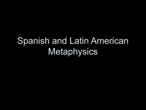22 Spanish and Latin American Metaphysics