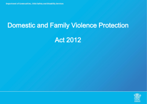 Domestic and Family Violence Protection Act 2012 powerpoint