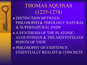THOMAS AQUINAS (1225-1274)