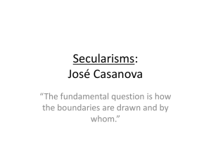 Secularisms: José Casanova