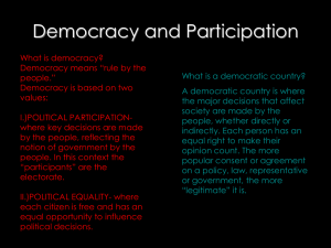 Democracy and Participation - WordPress.com