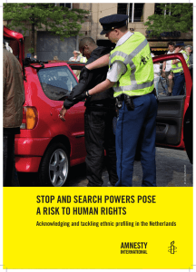 stop and search powers pose a risk to human rights