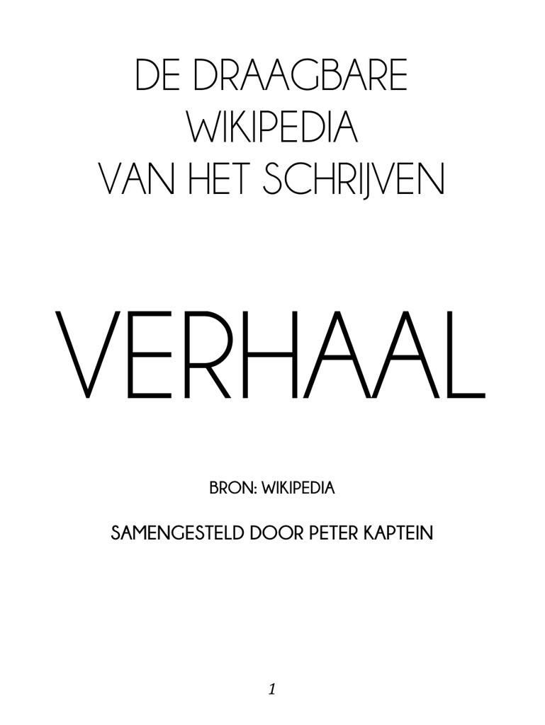 De Draagbare Wikipedia Van Het Schrijven Verhaal