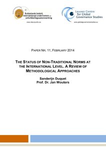 PAPER NR. 11, F Sanderijn Duquet Prof. Dr. Jan Wouters