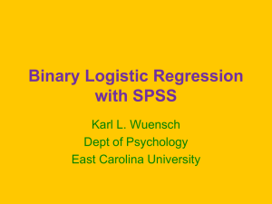 Binary Logistic Regression with SPSS