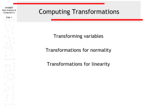 Computing transformations