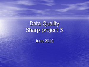Data Quality Sharp 5 - Mayo Clinic Informatics