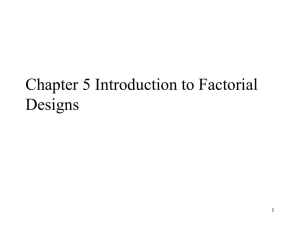 Chapter 5 Introduction to Factorial Designs