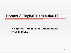 Lecture 8: Digital Modulation II