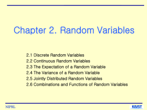 Chapter 2. Random Variables