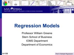 Notes 6: Multiple Regression