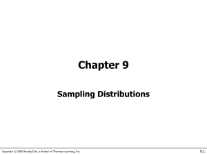 PPT Chapter 9 – Sampling Distributions