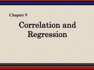 Chapter 9: Correlation and Regression