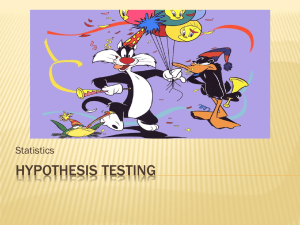 Hypothesis Testing