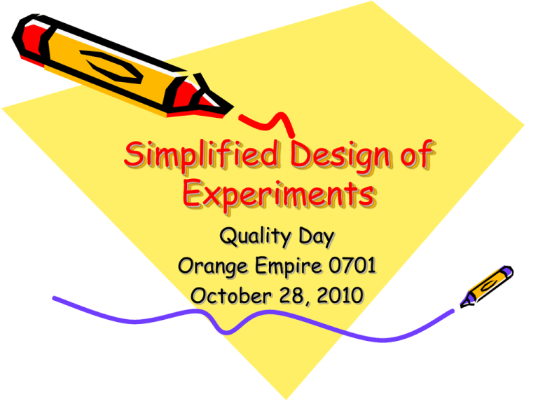 an introduction to design of experiments a simplified approach