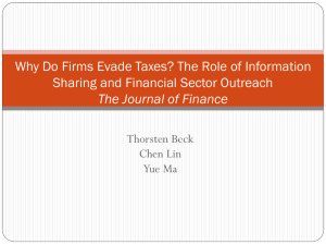 Why do firms evade taxes? The role of banking sector outreach