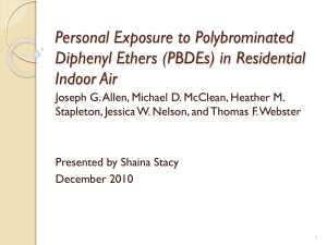 Personal Exposure to Polybrominated Diphenyl Ethers (PBDEs) in