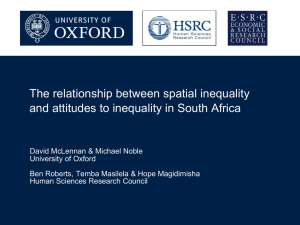 Roberts & McLennan Spatial Inequality & Attitudes