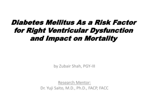 Diabetes Mellitus As a Risk Factor for Right Ventricular Dysfunction