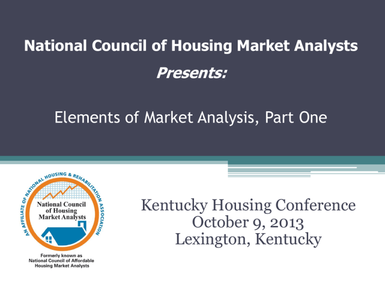 Determining Market Area Kentucky Housing Corporation