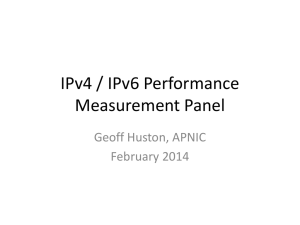 IPv4 / IPv6 Performance Measurements