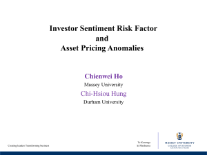 Investor Sentiment Risk Factor and Asset Pricing Anomalies