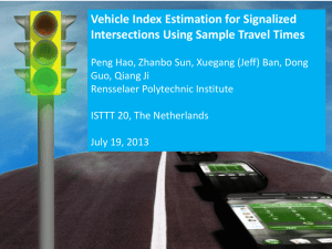Vehicle Index Estimation for Signalized Intersections Using Sample