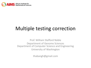 Multiple testing correction - Noble Research Lab