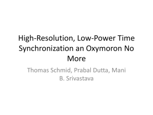 High-Resolution, Low-Power Time Synchronization an Oxymoron