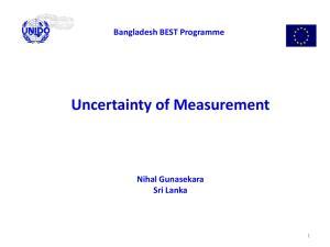 Uncertaity of Measurement - Better Work and Standards Programme