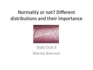 Normality or not? Different distributions and their