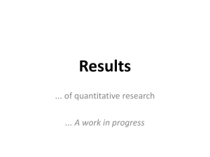 How (not) to write up quantitative results