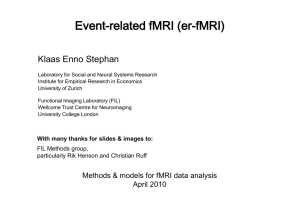 Event-related fMRI and design efficiency