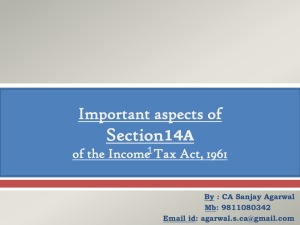 Important aspects of Section14A
