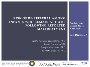 Risk of Re-referral among infants who remain at home