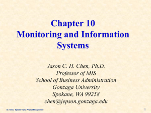 Ch10:Monitoring and Information Systems