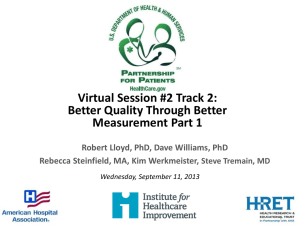 Virtual Session #2 Track 2: Better Quality Through
