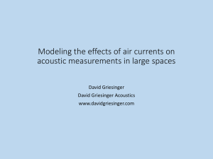 Modeling the effects of air currents on acoustic