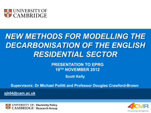 Introducing new methods for modelling energy and