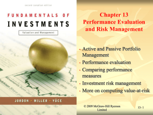 Performance Evaluation and Risk Management