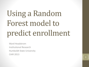 Using a random forest model to predict enrollment