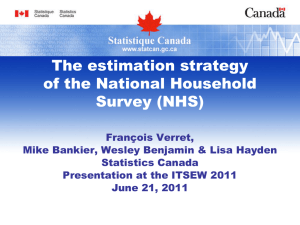 The estimation strategy of the National Household Survey
