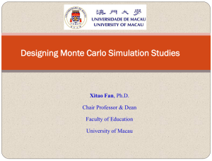 Designing Monte Carlo Simulation Studies