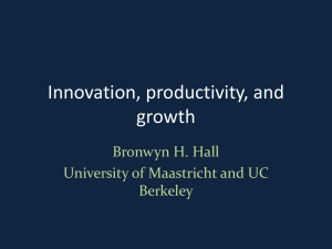 Innovation, Productivity, and Growth