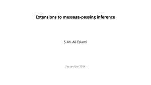 Extensions to Message Passing Inference
