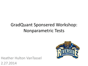 GradQuant Sponsered Workshop: Nonparametric Tests